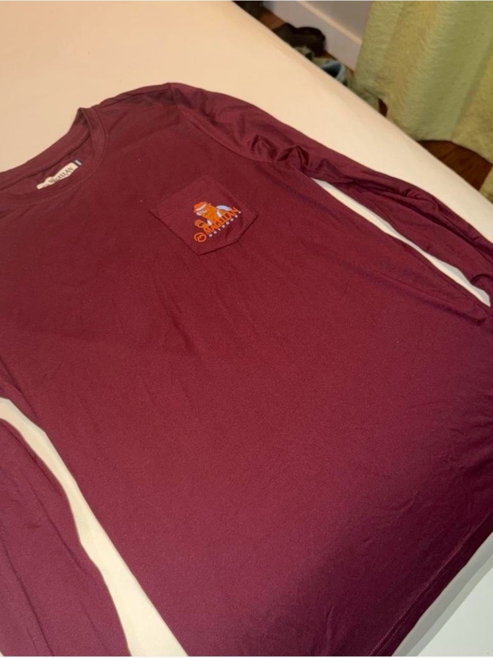 Magellan Outdoors Men's Long-Sleeve Pocket Tee - Maroon